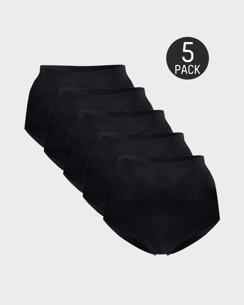 Ailovesexy - Seamless High-Waist Shaping Panty(5 Pack)