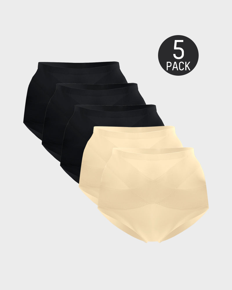 Ailovesexy - Seamless High-Waist Shaping Panty(5 Pack)
