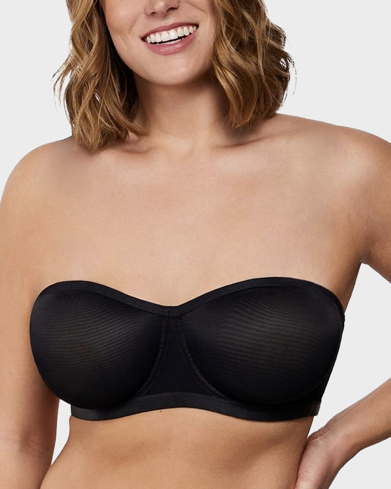 Ailovesexy - Strapless Mesh Underwire Balconette Bra