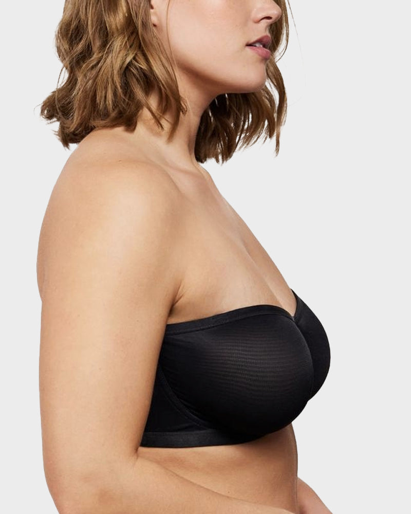 Ailovesexy - Strapless Mesh Underwire Balconette Bra