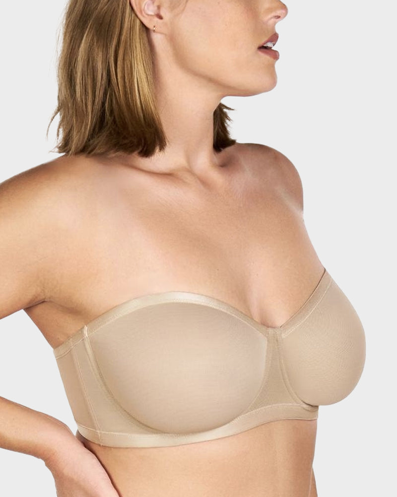 Ailovesexy - Strapless Mesh Underwire Balconette Bra