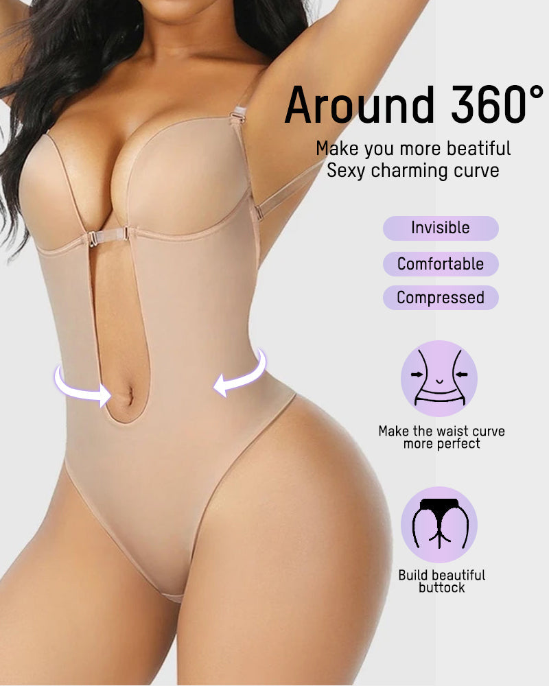 Ailovesexy - Strapless U Plunge Thong Bodysuit