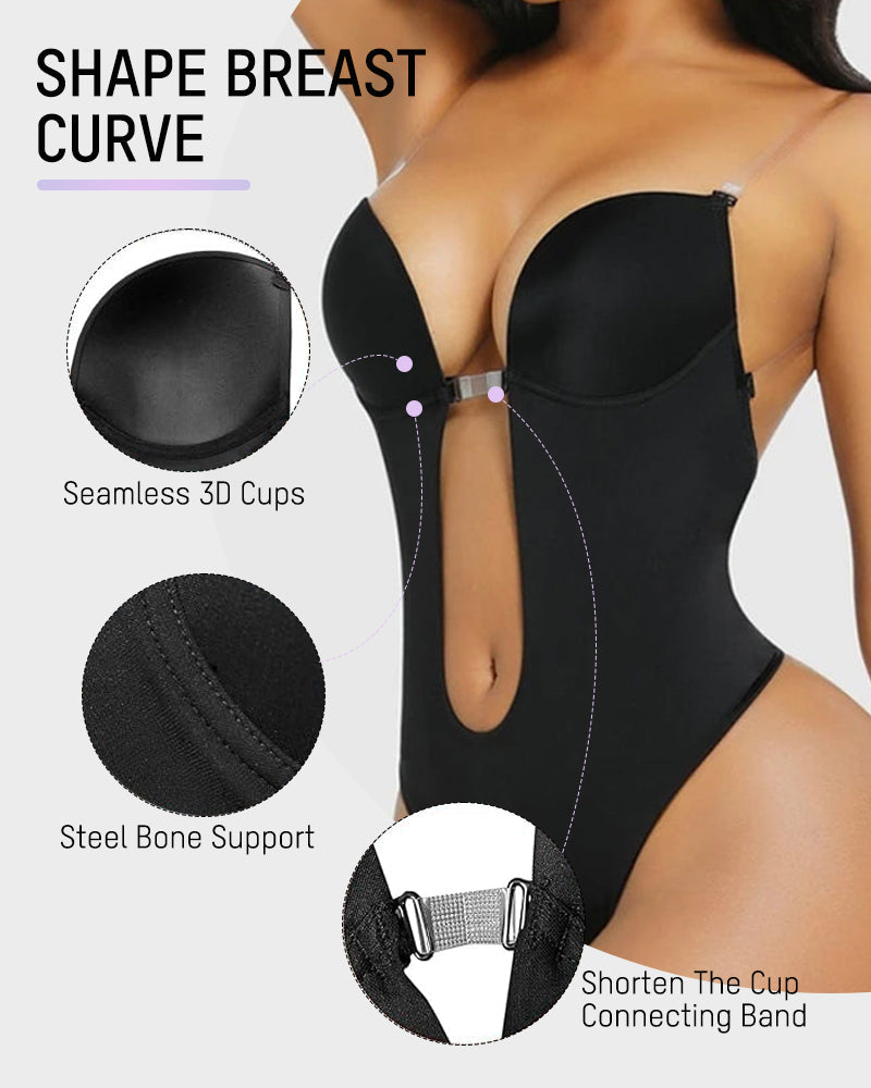 Ailovesexy - Strapless U Plunge Thong Bodysuit