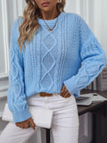 Sweaters for Women Chunky Crewneck Long Sleeve Solid Color Loose Pullover Winter Warm Sweater Fall Jumpers