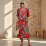 Andrea - Vibrant Midi Dress