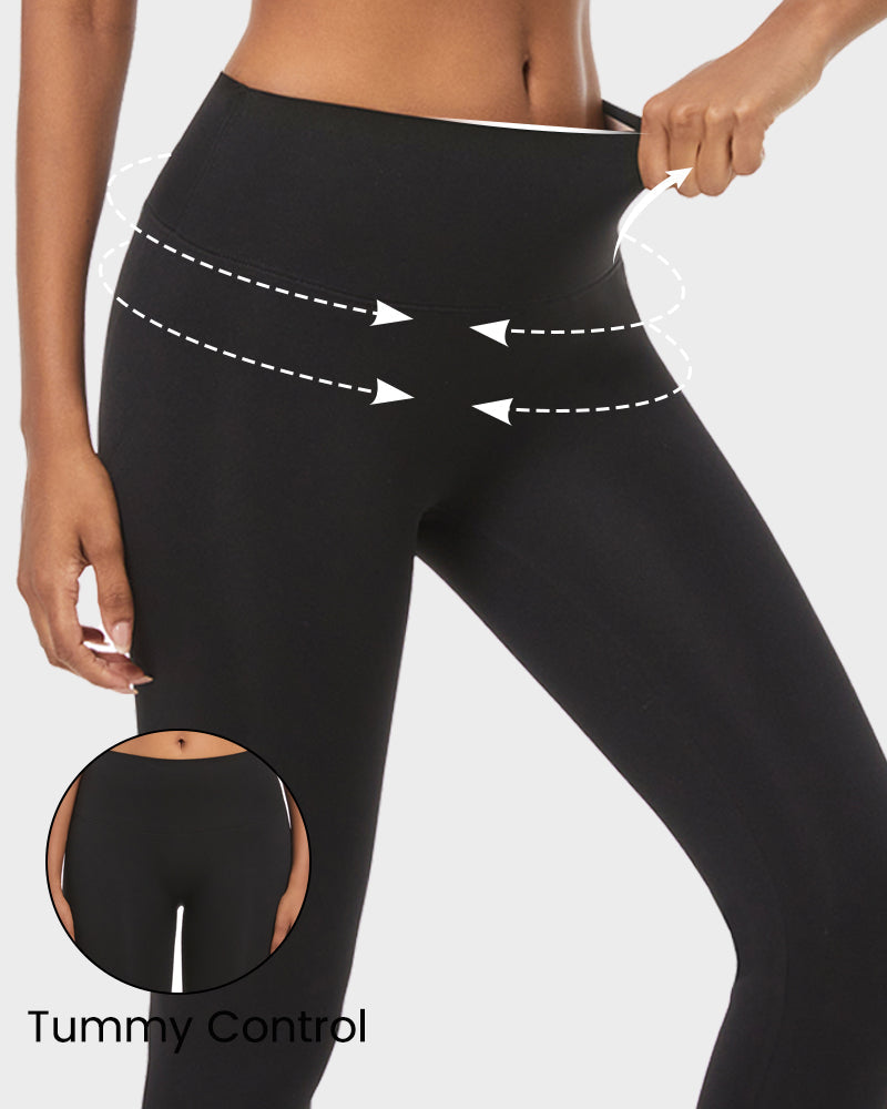 Ailovesexy - High Waist Butt Lifting Lightweight Fleece Lined Leggings