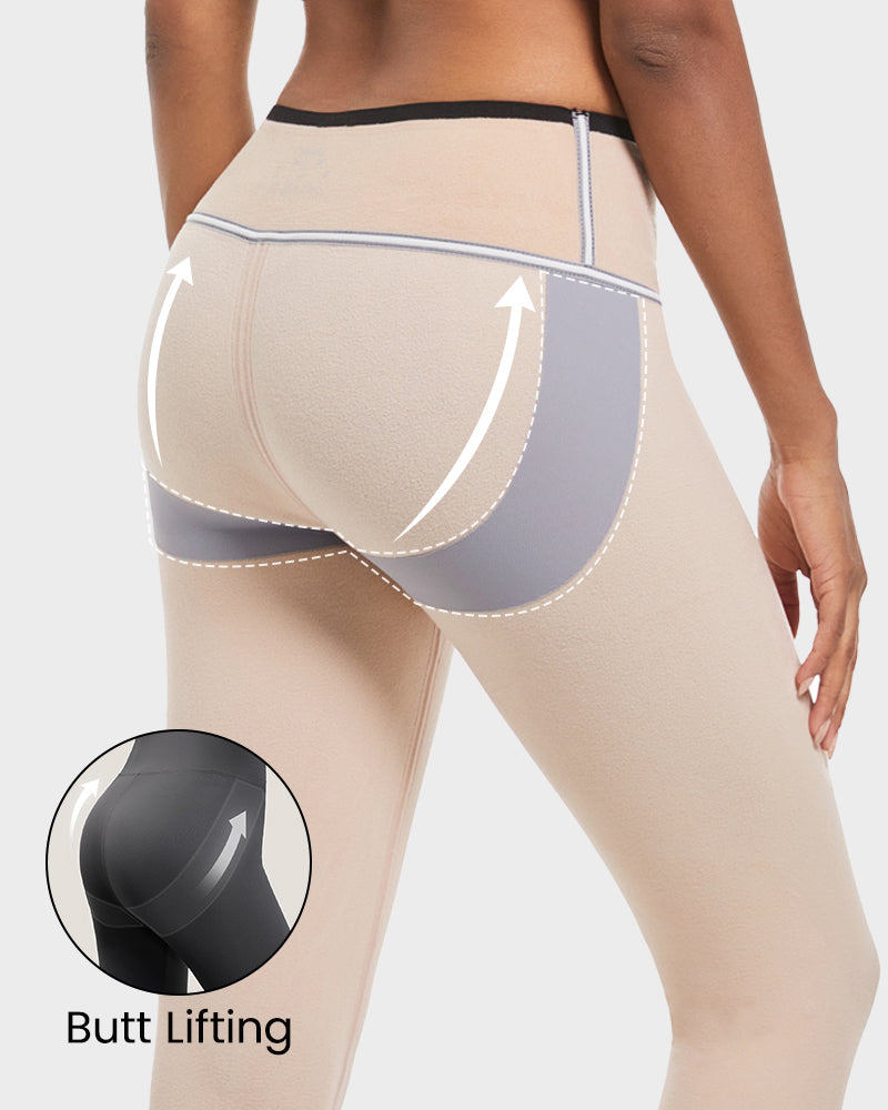 Ailovesexy - High Waist Butt Lifting Lightweight Fleece Lined Leggings