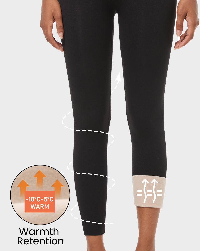 Ailovesexy - High Waist Butt Lifting Lightweight Fleece Lined Leggings