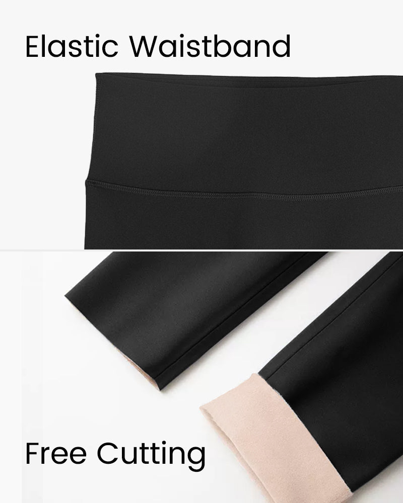 Ailovesexy - High Waist Butt Lifting Lightweight Fleece Lined Leggings