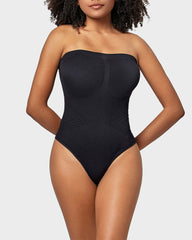 Ailovesexy - Seamless Bandeau Shaping Bodysuit with Removable Straps