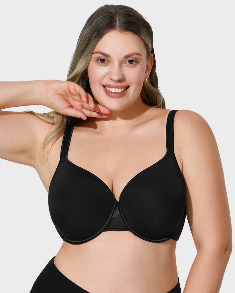 Ailovesexy - Full Coverage Mesh Accented Molded Cup Underwired Bra