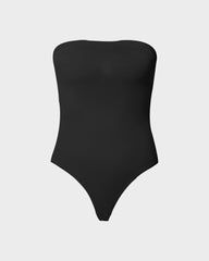 Ailovesexy - Seamless Bandeau Shaping Bodysuit with Removable Straps