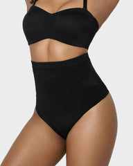 Ailovesexy - High Waist Criss-Cross Mesh Shaping Thong Panty