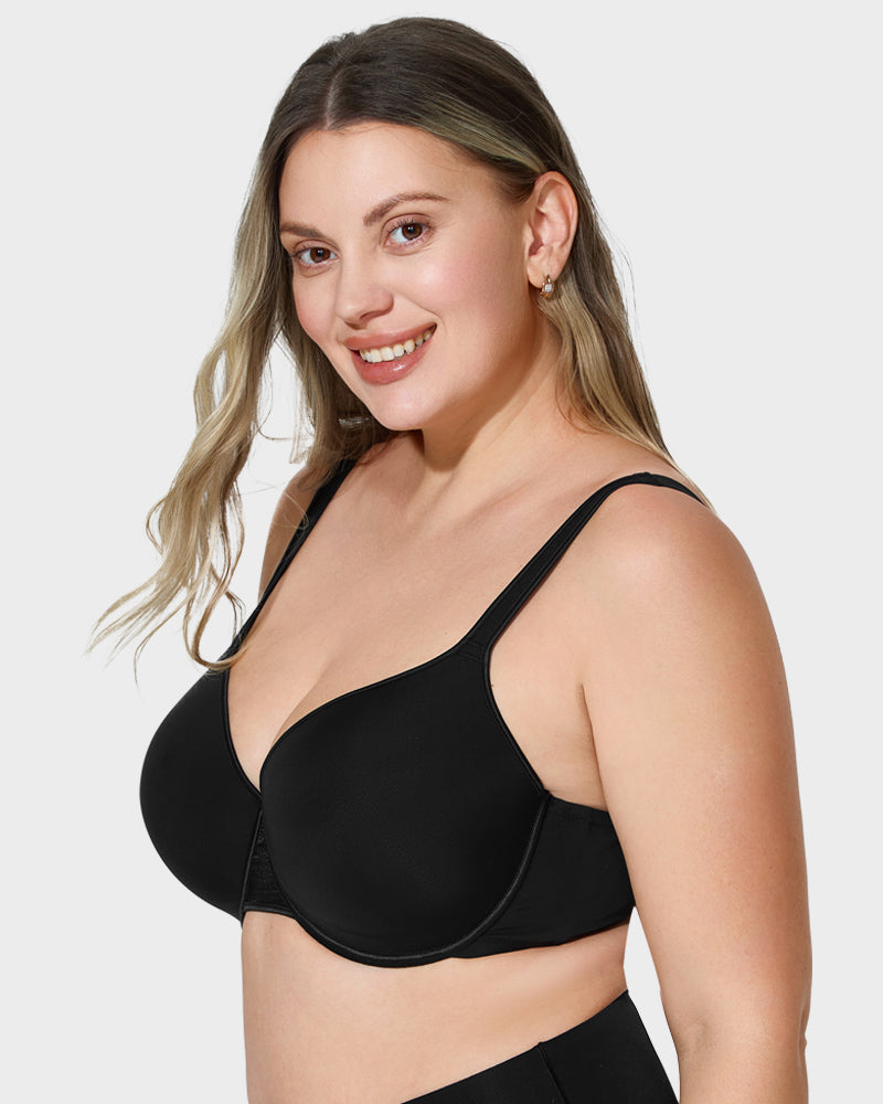 Ailovesexy - Full Coverage Mesh Accented Molded Cup Underwired Bra