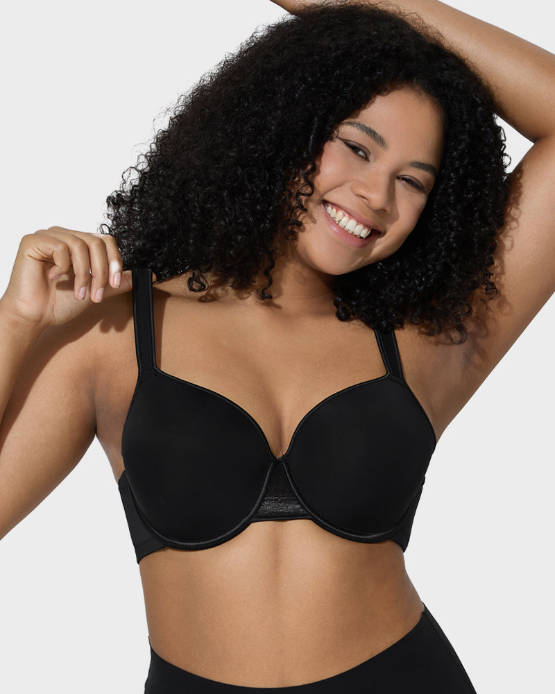 Ailovesexy - Full Coverage Mesh Accented Molded Cup Underwired Bra