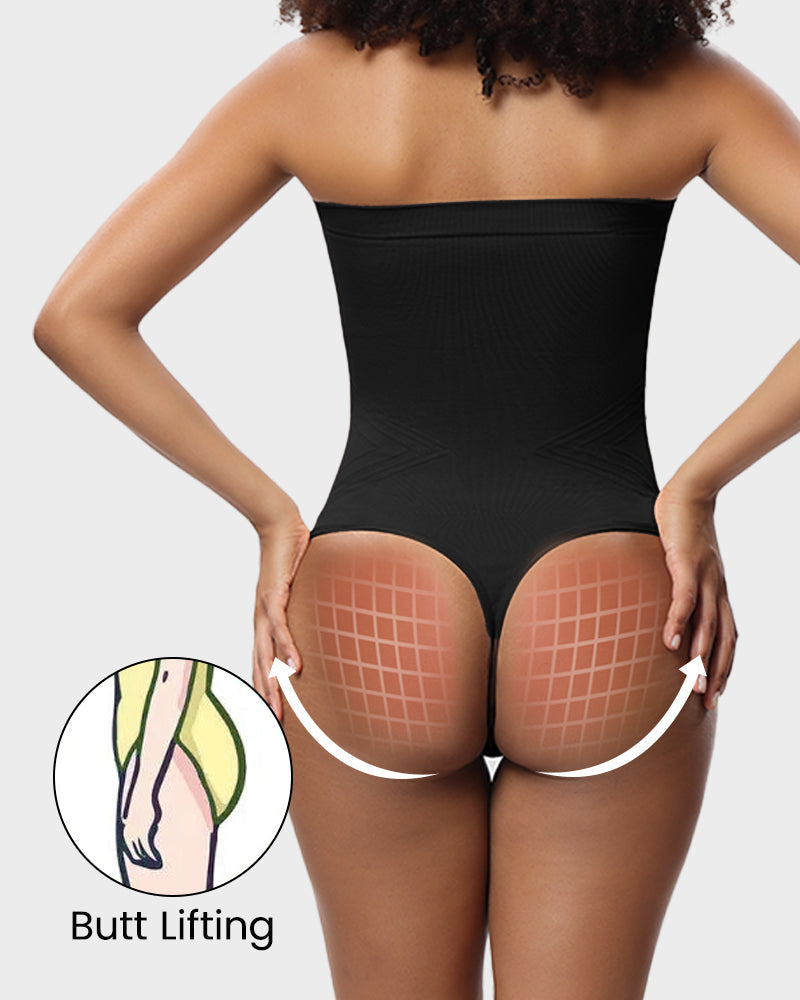 Ailovesexy - Seamless Bandeau Shaping Bodysuit with Removable Straps