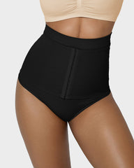 Ailovesexy - Double-Layer High Waist Tummy Control Shaping Thong