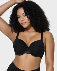 Ailovesexy - Full Coverage Mesh Accented Molded Cup Underwired Bra