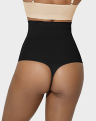 Ailovesexy - Double-Layer High Waist Tummy Control Shaping Thong