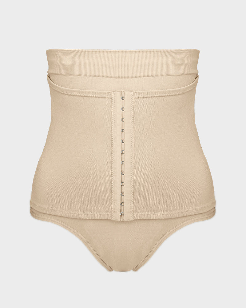 Ailovesexy - Double-Layer High Waist Tummy Control Shaping Thong