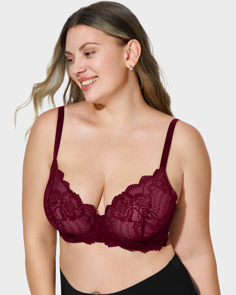 Ailovesexy - Lace Full Coverage Push Up Bra