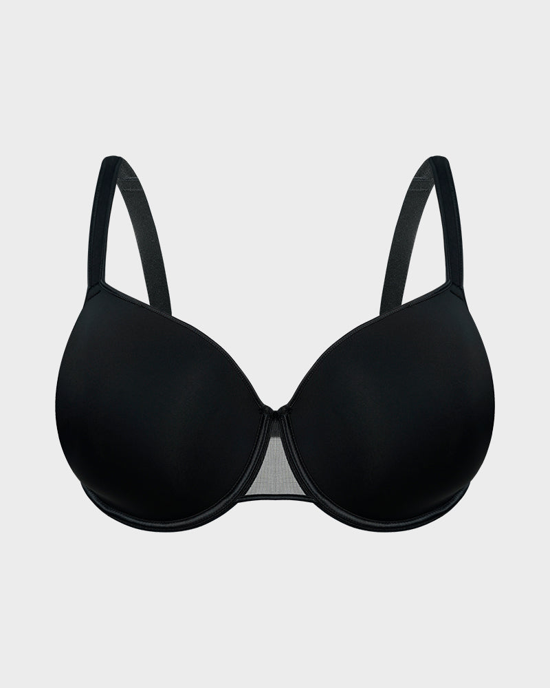 Ailovesexy - Full Coverage Mesh Accented Molded Cup Underwired Bra