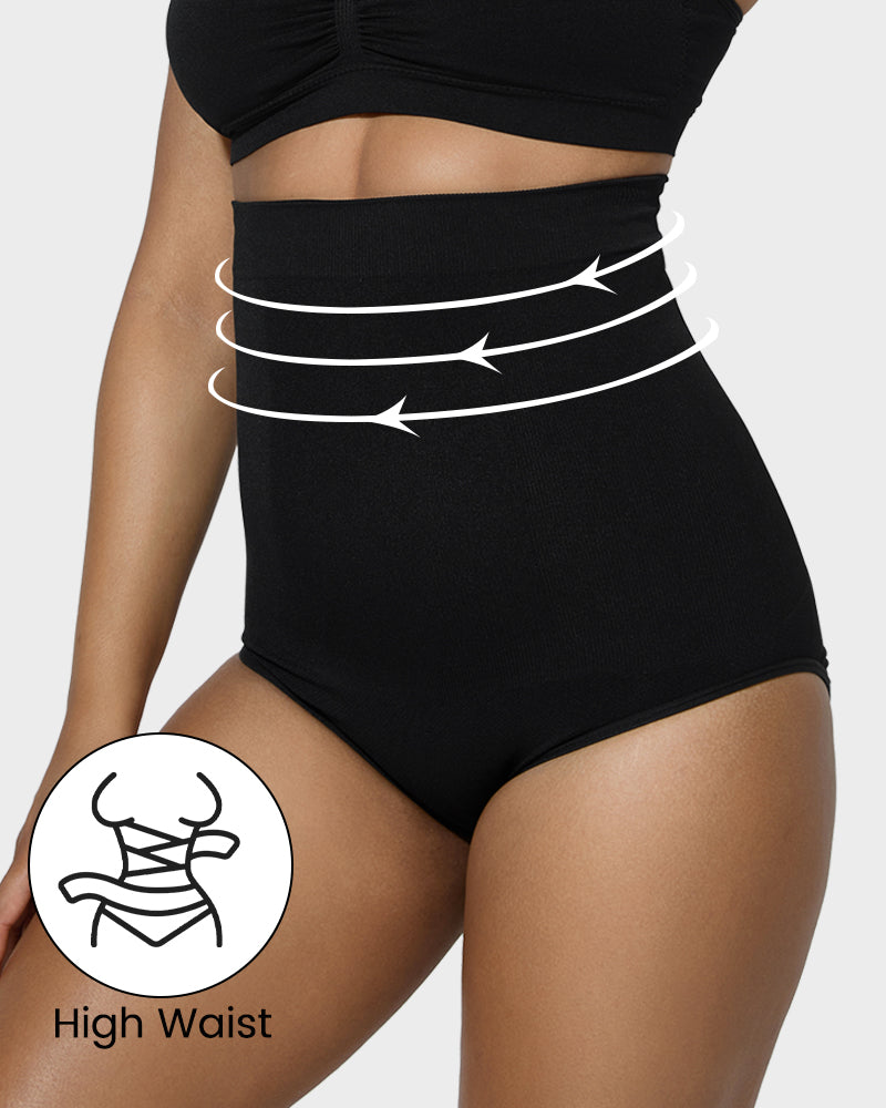 Ailovesexy - High Waist Tummy Control Brief Panty (2 Pack)