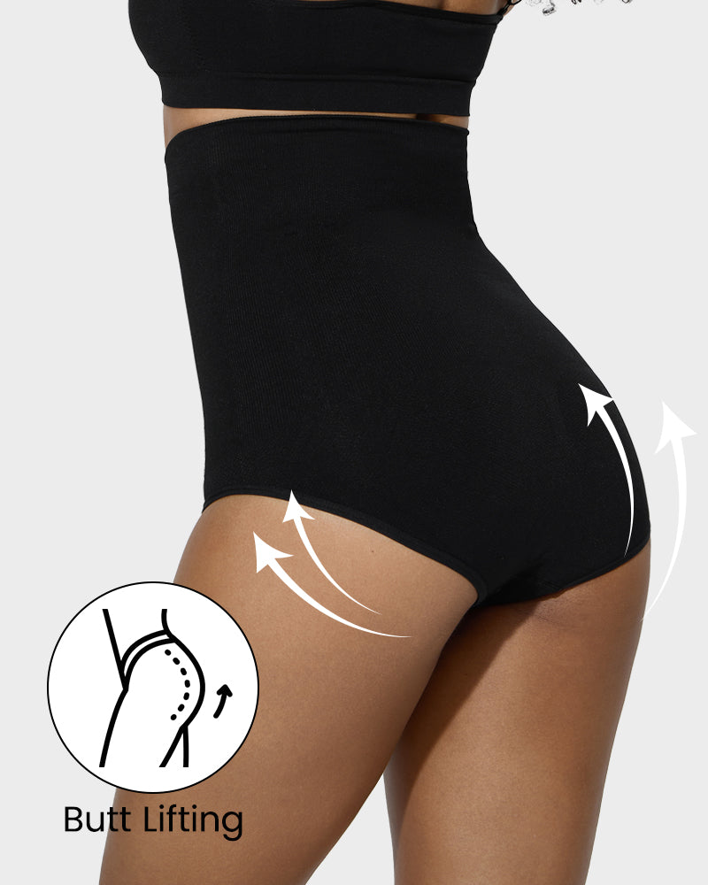 Ailovesexy - High Waist Tummy Control Brief Panty (2 Pack)