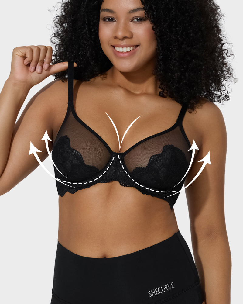 Ailovesexy - Full Coverage Lace Minimizer Bra