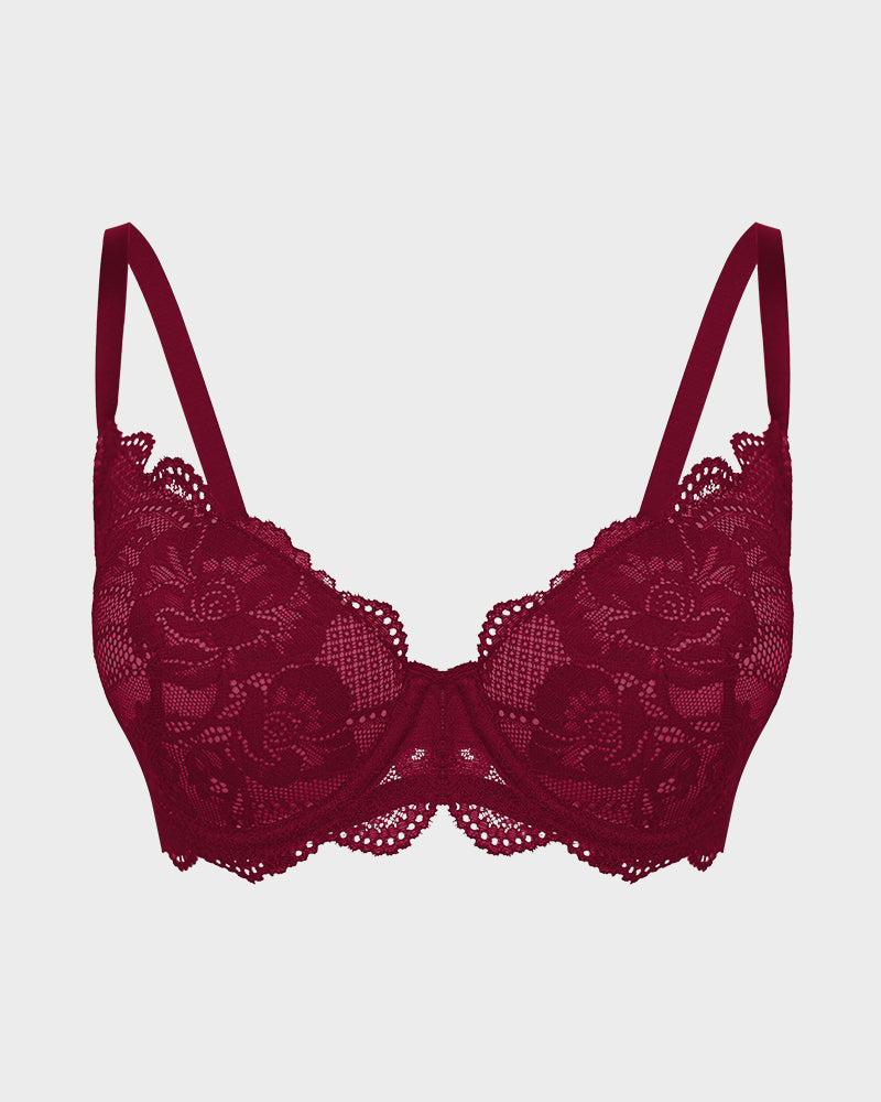 Ailovesexy - Lace Full Coverage Push Up Bra
