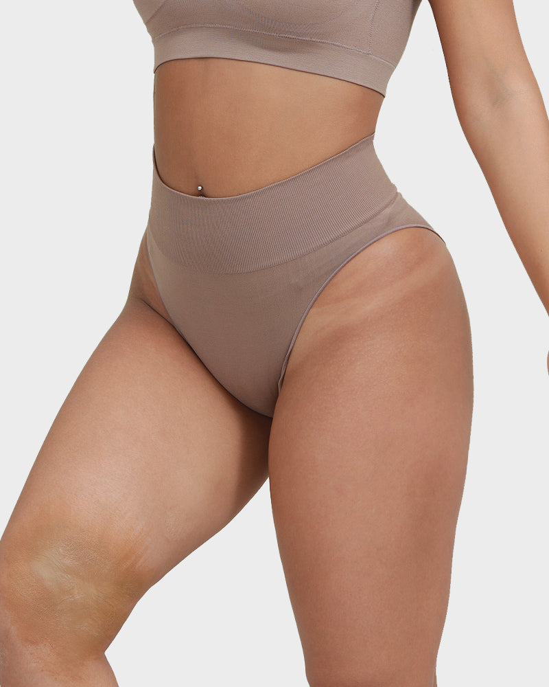 Ailovesexy - Seamless High Waist Tummy Control Brief Panty (3 Pack)