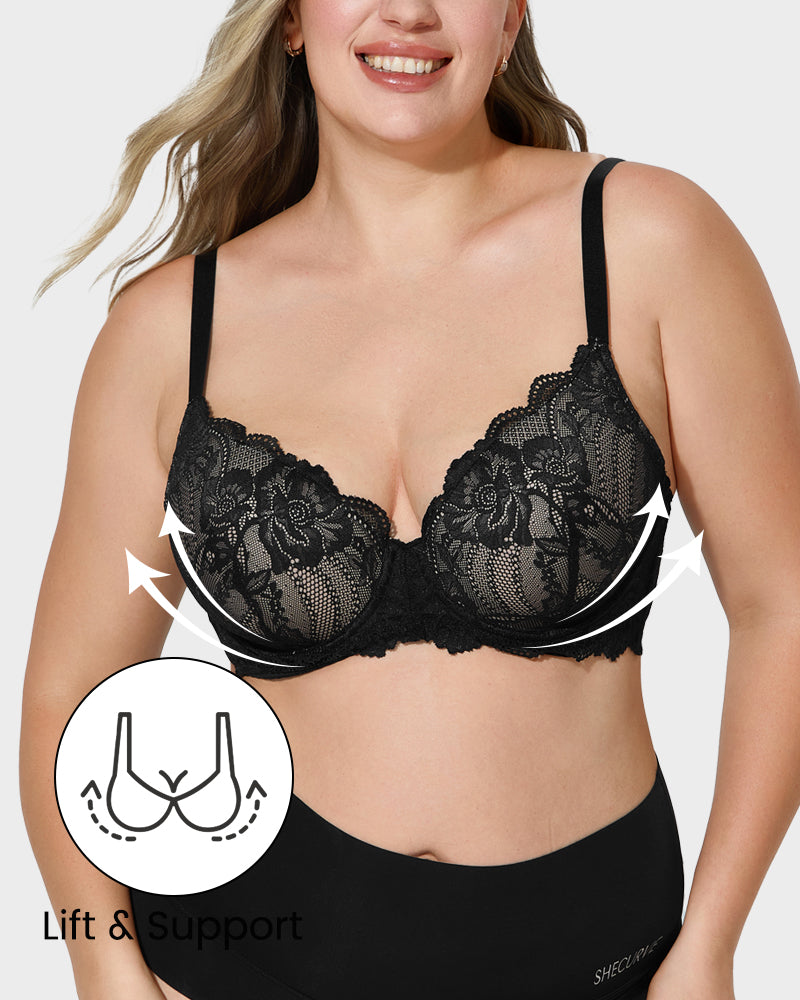 Ailovesexy - Lace Full Coverage Push Up Bra