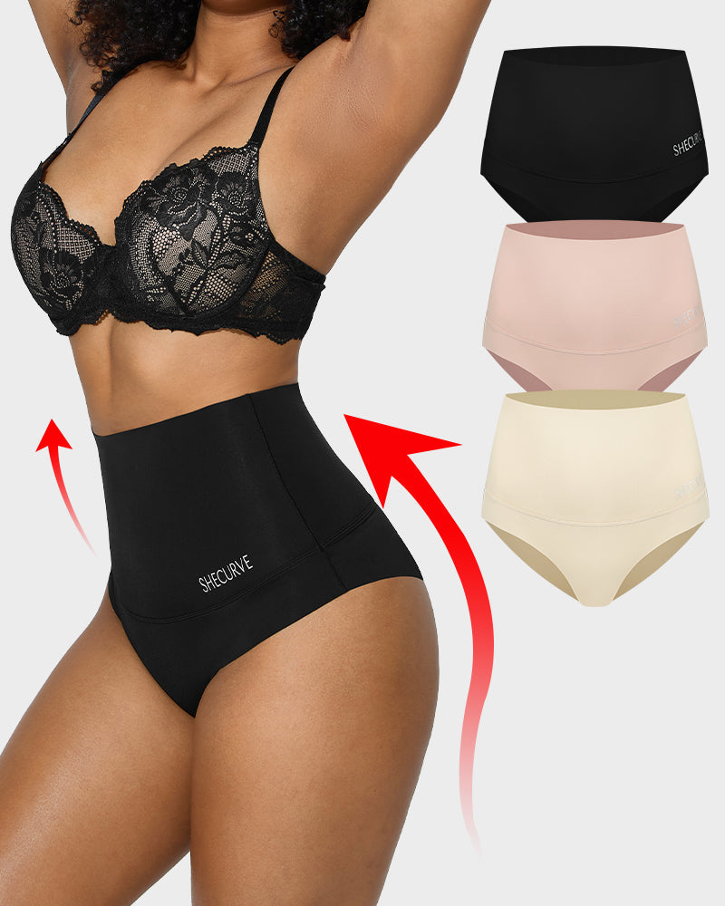 Ailovesexy - 3-Pack High Waisted Tummy Control Briefs