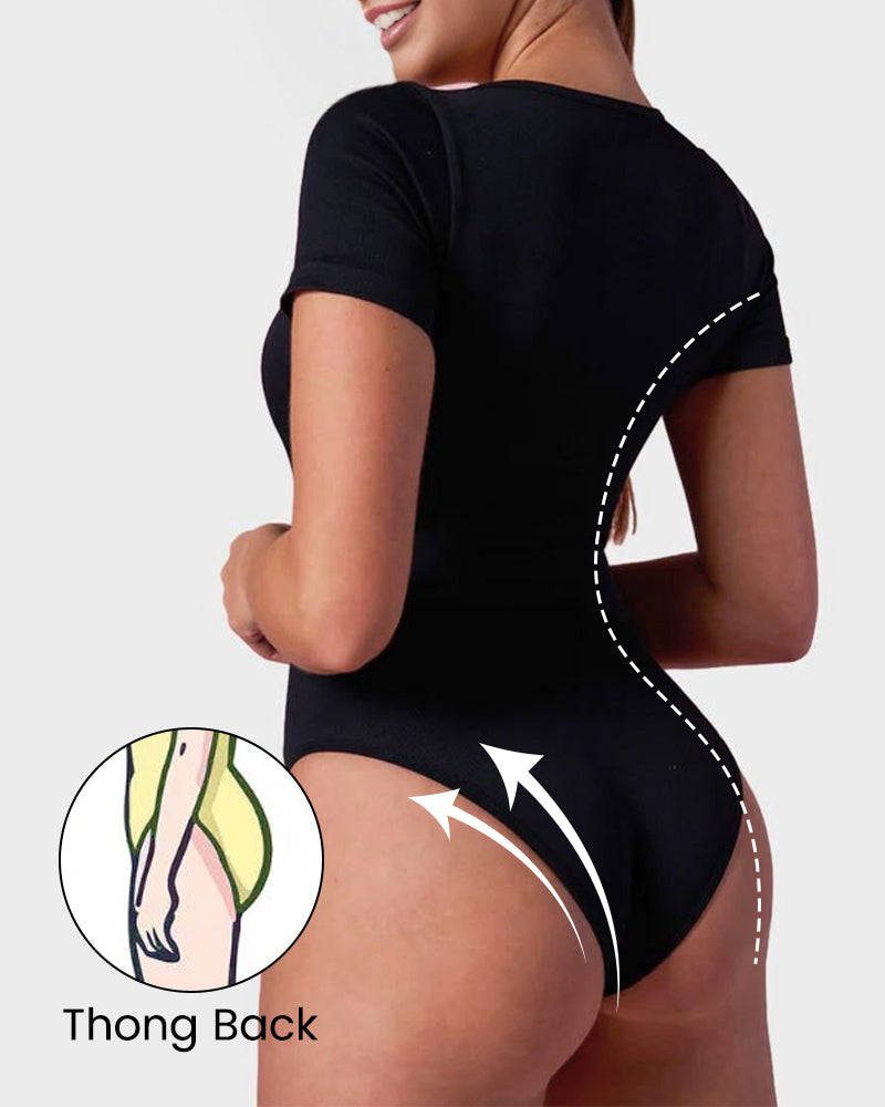 Ailovesexy - Basic Square Neck Bodysuit