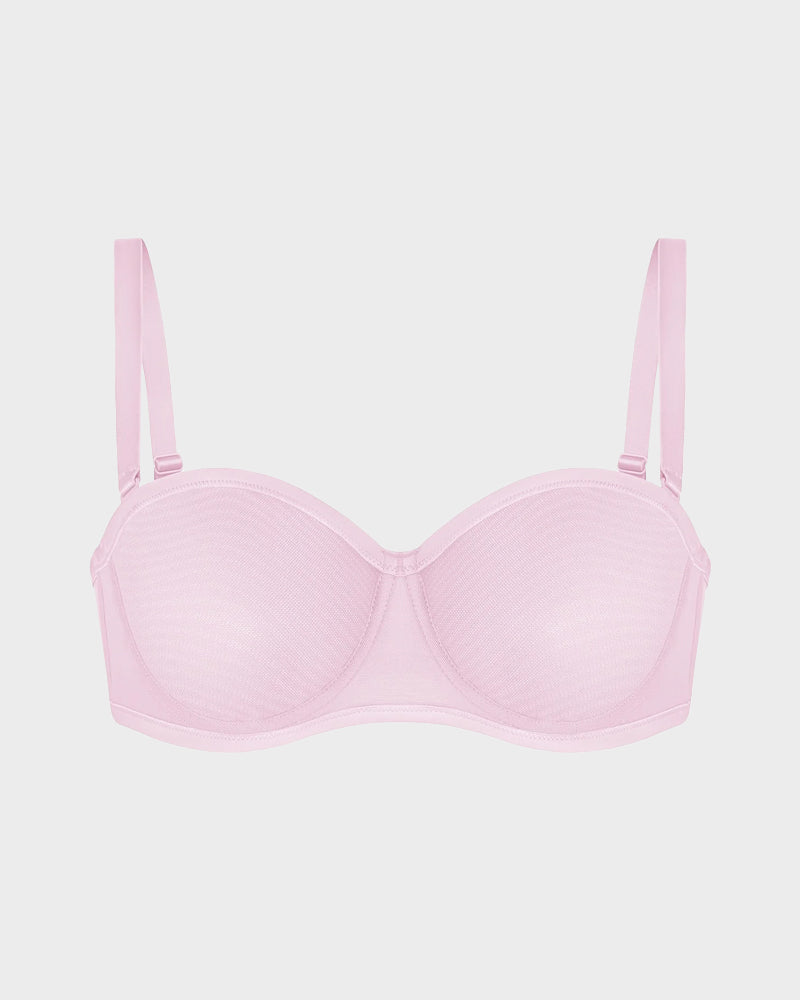 Ailovesexy - Strapless Mesh Underwire Balconette Bra