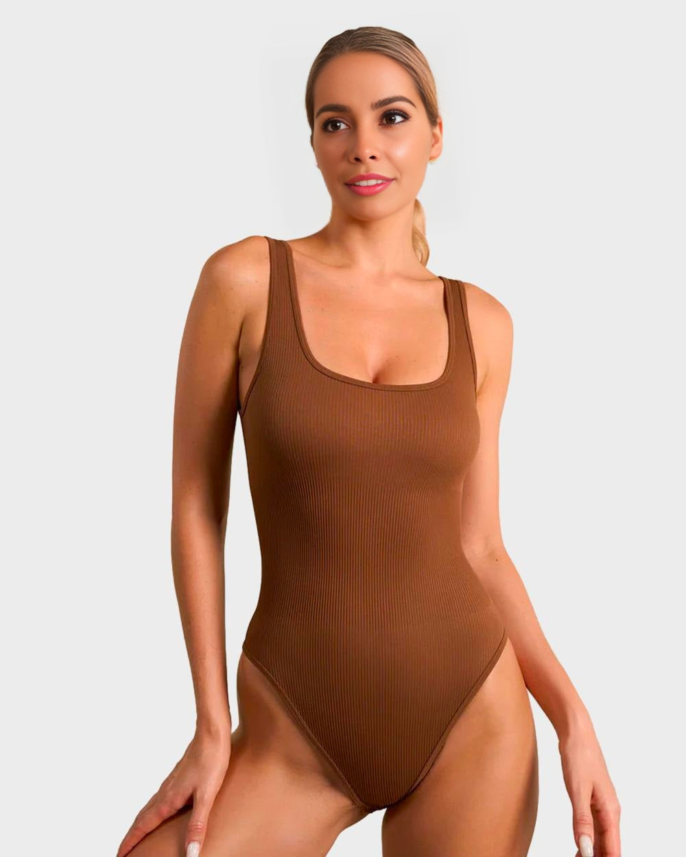 Ailovesexy - Wide Strap Backless Thong Bodysuit