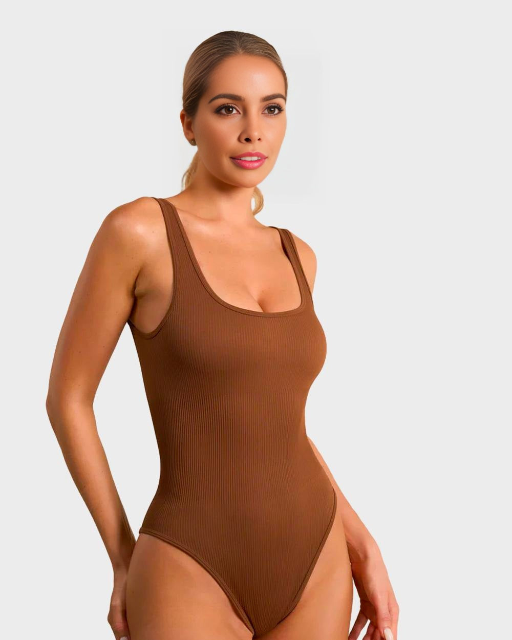 Ailovesexy - Wide Strap Backless Thong Bodysuit