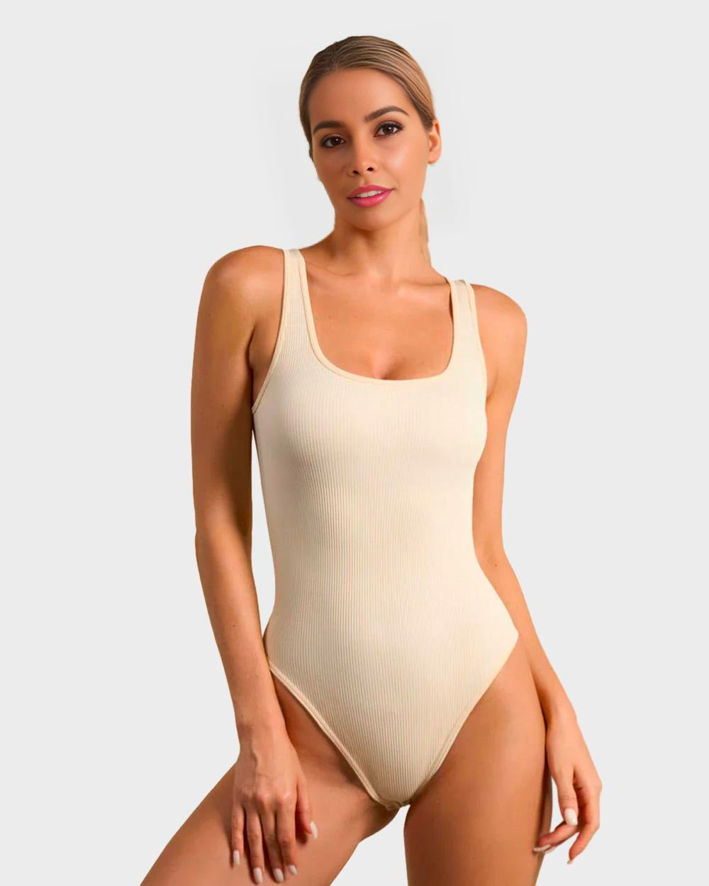 Ailovesexy - Wide Strap Backless Thong Bodysuit