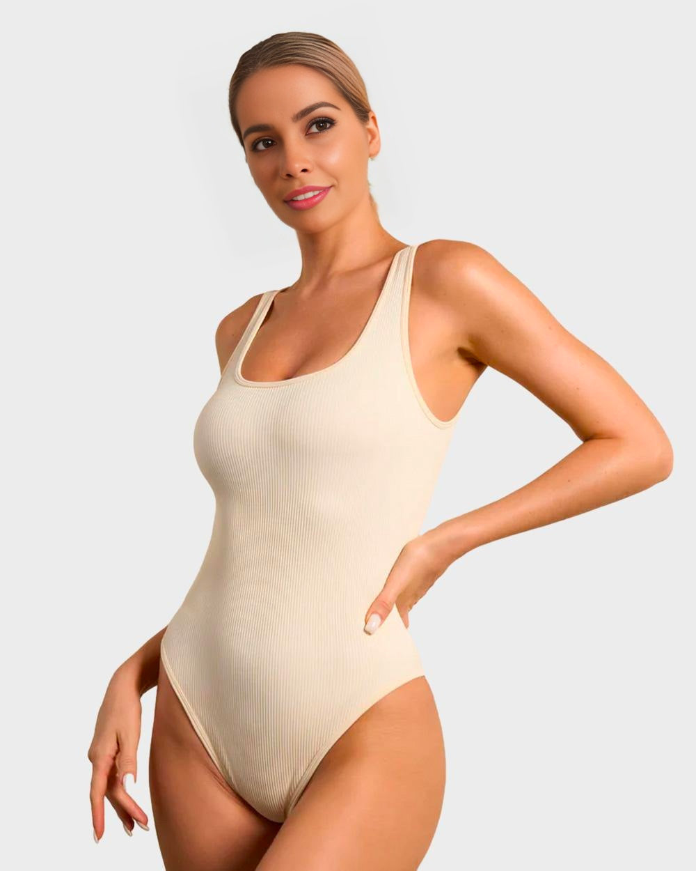 Ailovesexy - Wide Strap Backless Thong Bodysuit