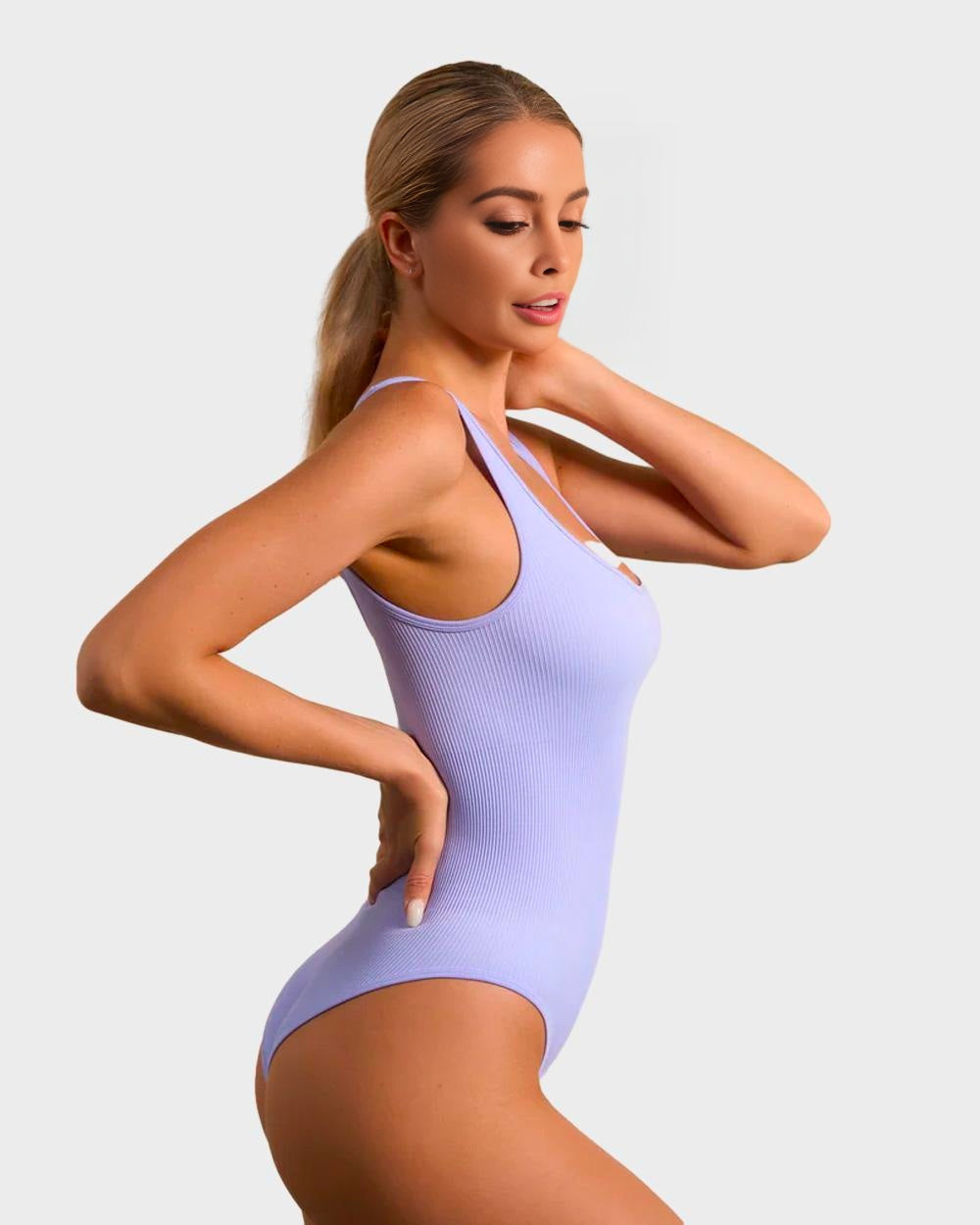 Ailovesexy - Wide Strap Backless Thong Bodysuit