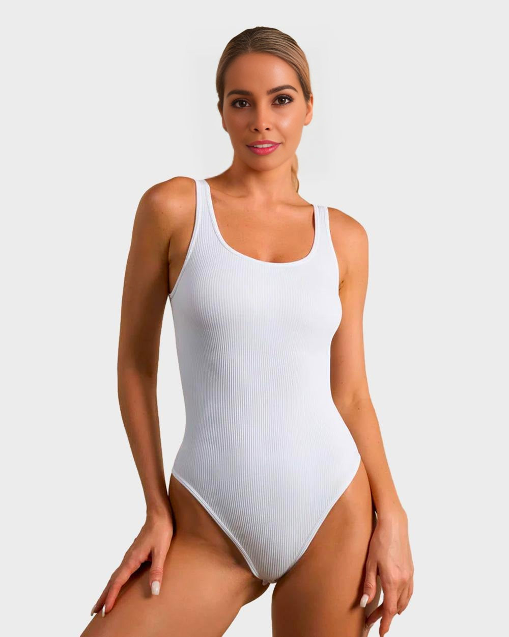 Ailovesexy - Wide Strap Backless Thong Bodysuit