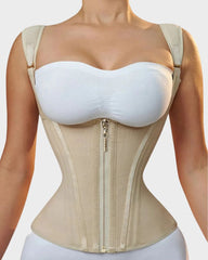 Ailovesexy - Double Waistband Corset Vest Waist Trainer