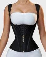 Ailovesexy - Double Waistband Corset Vest Waist Trainer