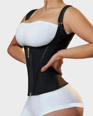 Ailovesexy - Double Waistband Corset Vest Waist Trainer