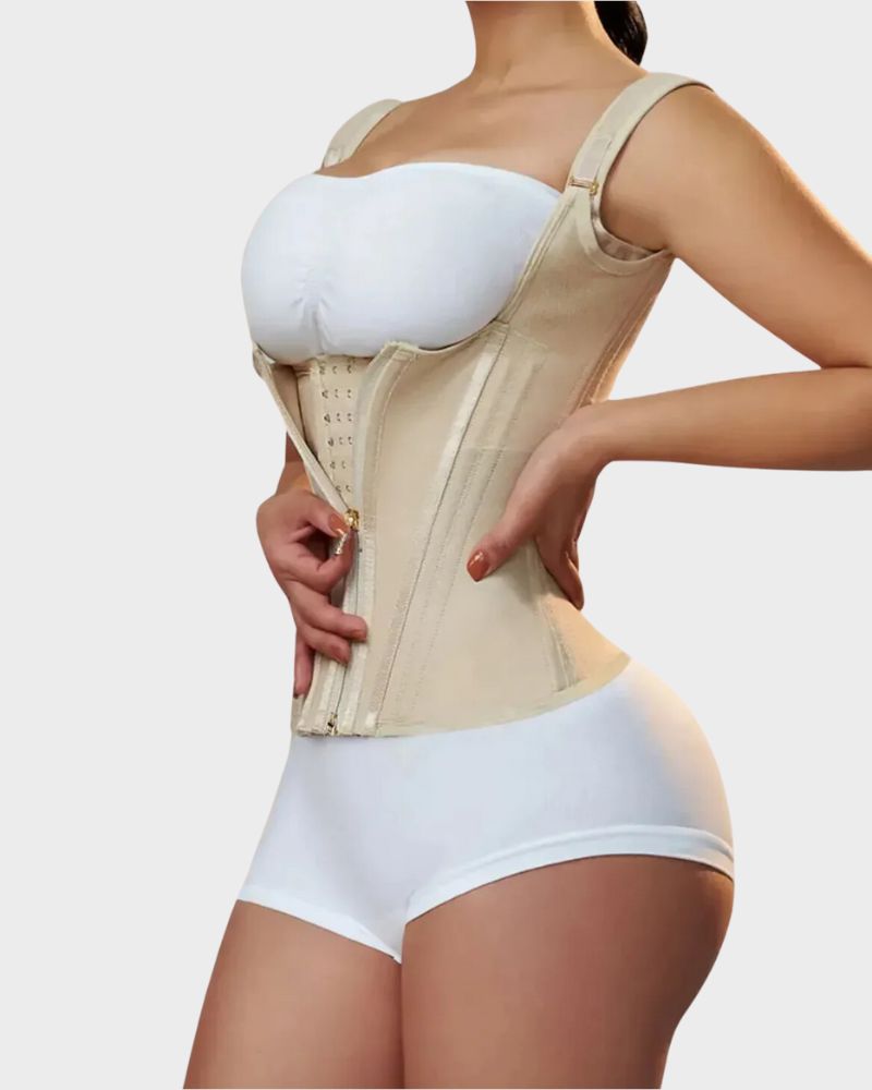 Ailovesexy - Double Waistband Corset Vest Waist Trainer