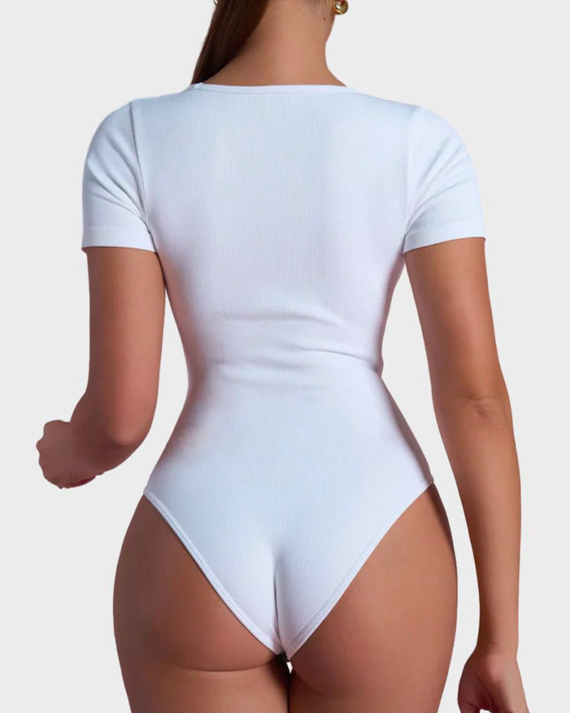 Ailovesexy - Basic Square Neck Bodysuit