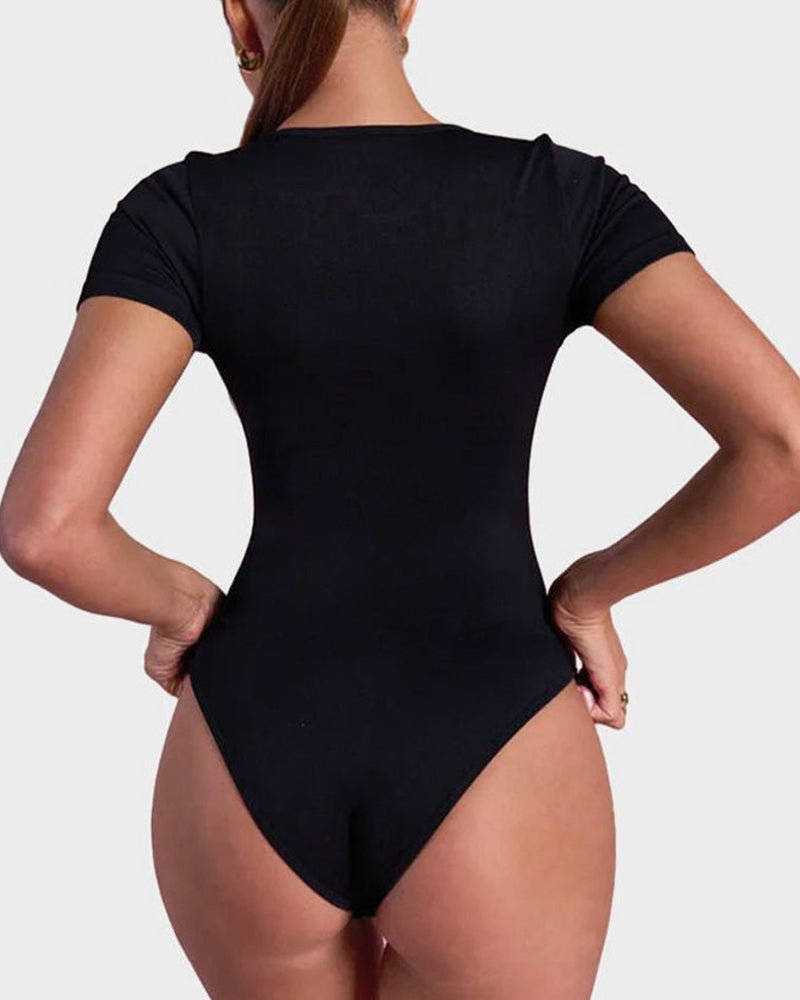 Ailovesexy - Basic Square Neck Bodysuit