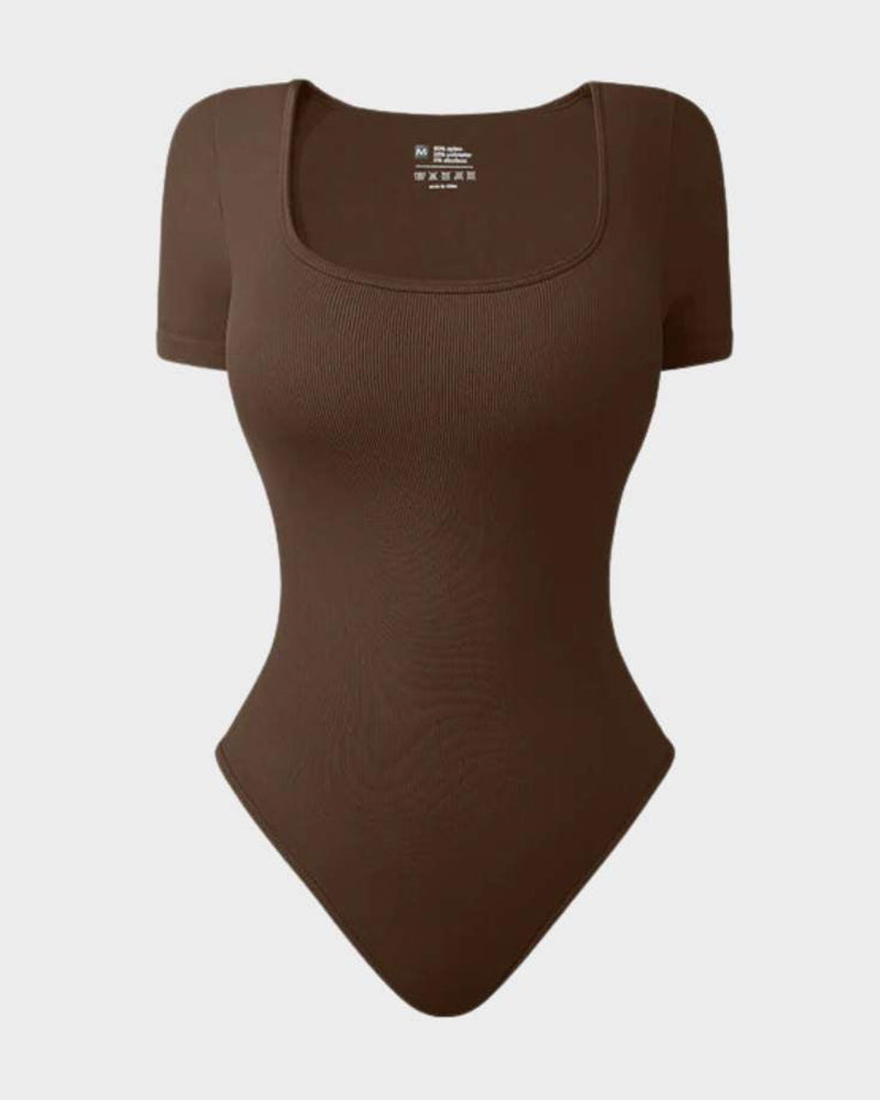 Ailovesexy - Basic Square Neck Bodysuit
