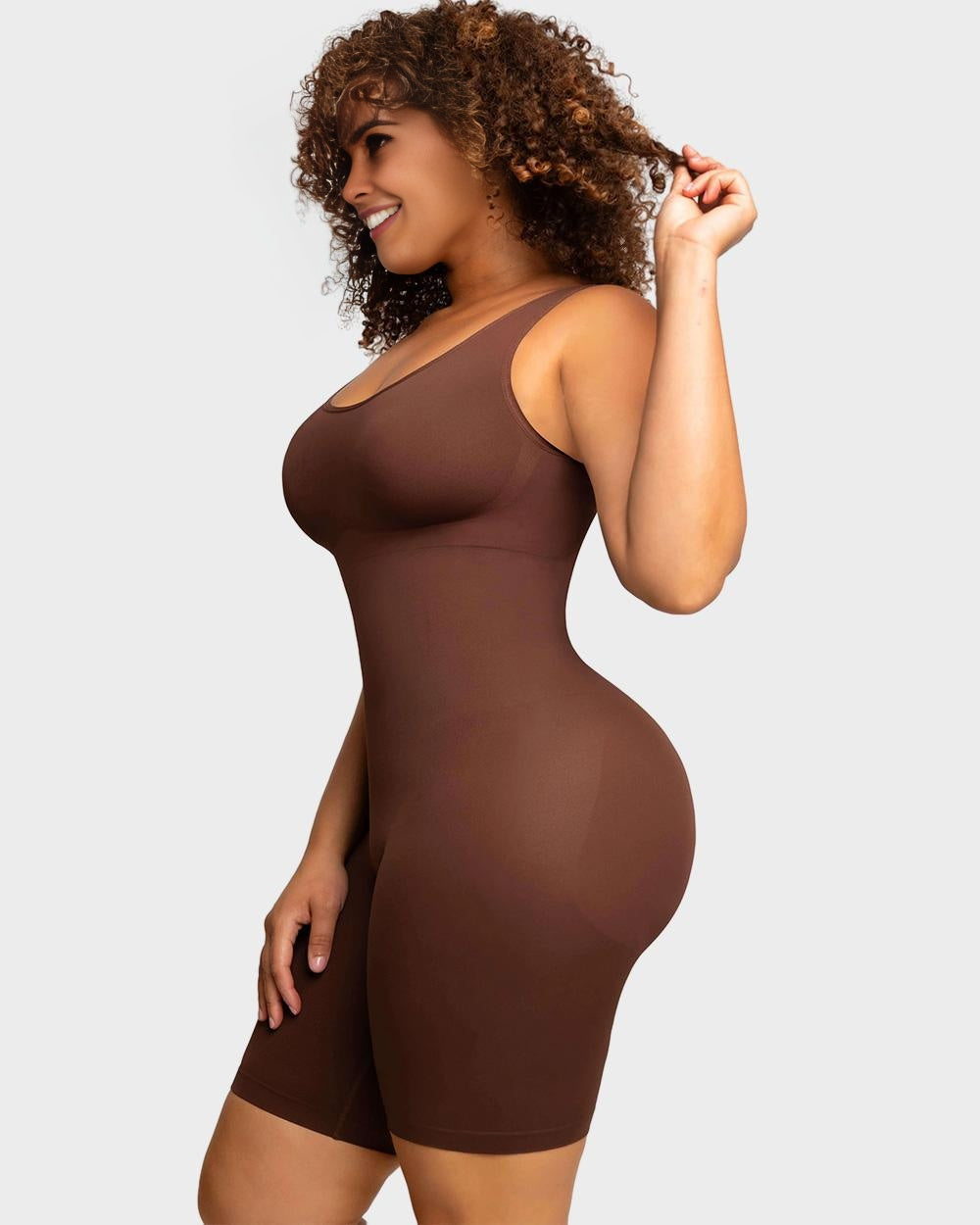Ailovesexy - Seamless Sculpting Mid Thigh Bodysuit